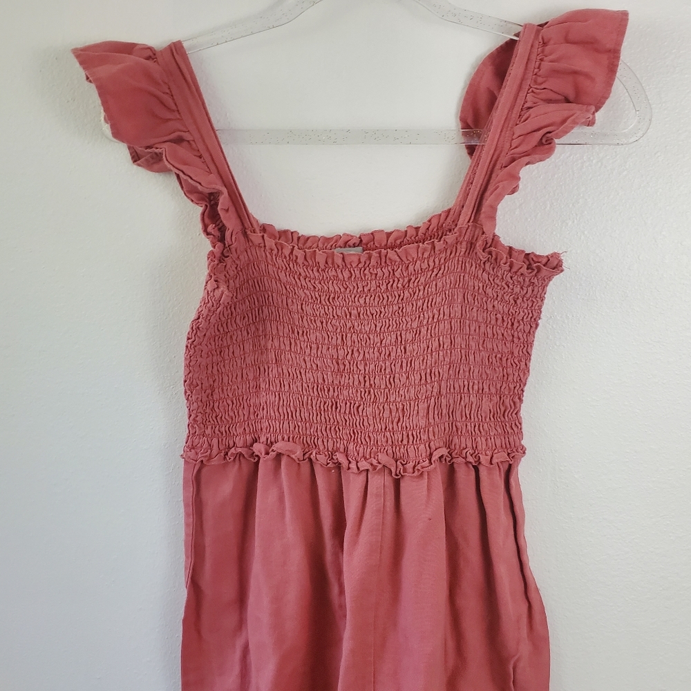 ASOS Pink Ruffle Strap Jumpsuit Size 8 - Picture 2 of 7